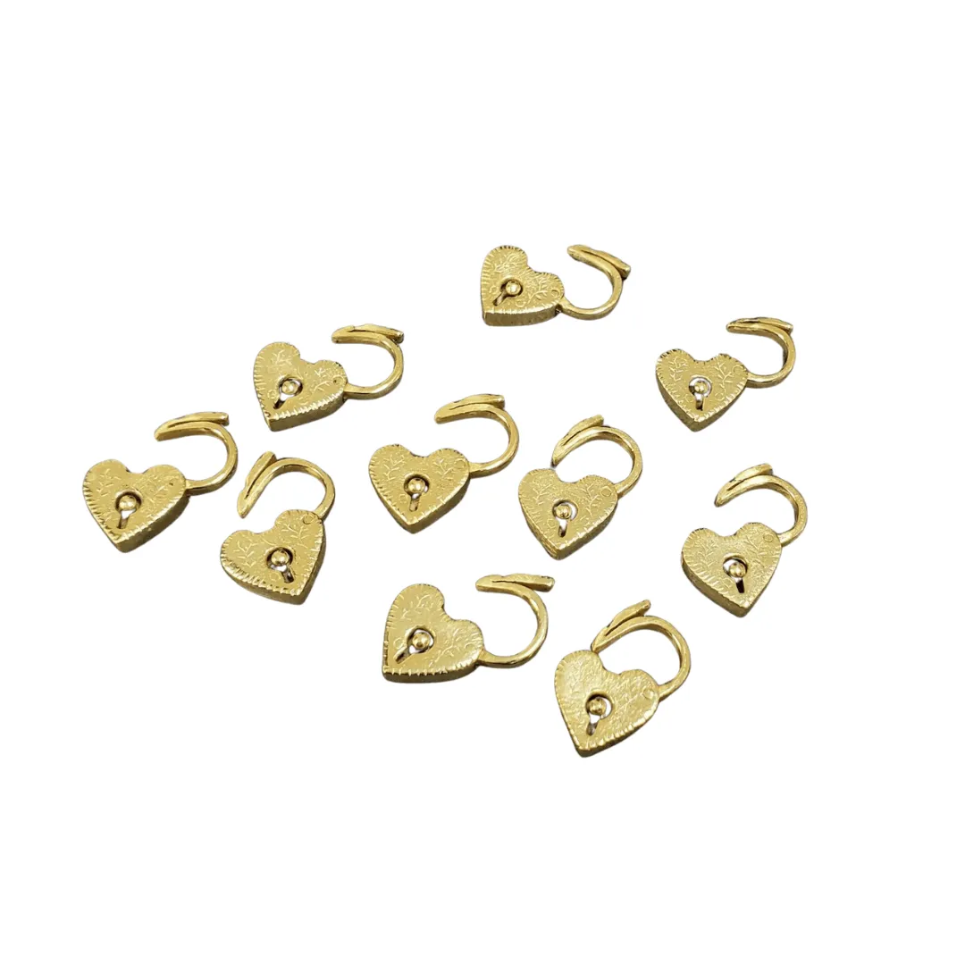 10 mm Gold Filled Heart Padlock Clasp Designer Lock