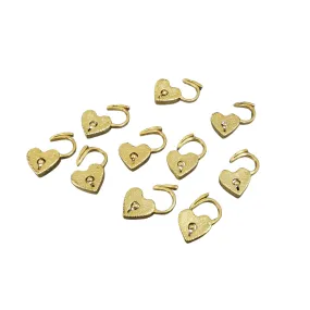 10 mm Gold Filled Heart Padlock Clasp Designer Lock