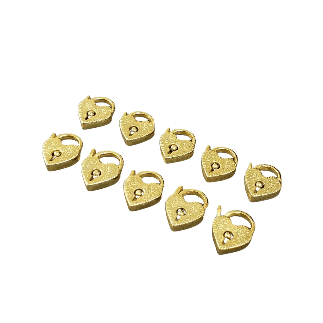 10 mm Gold Filled Heart Padlock Clasp Designer Lock