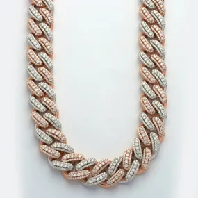 10KR W 42.65CTW DIAMOND 3D MIAMI CUBAN CHAIN