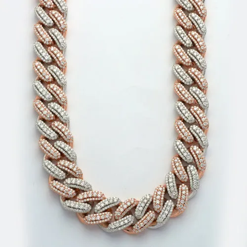 10KR W 42.65CTW DIAMOND 3D MIAMI CUBAN CHAIN