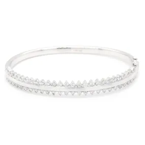 1.14ct 14k White Gold Diamond Bangle