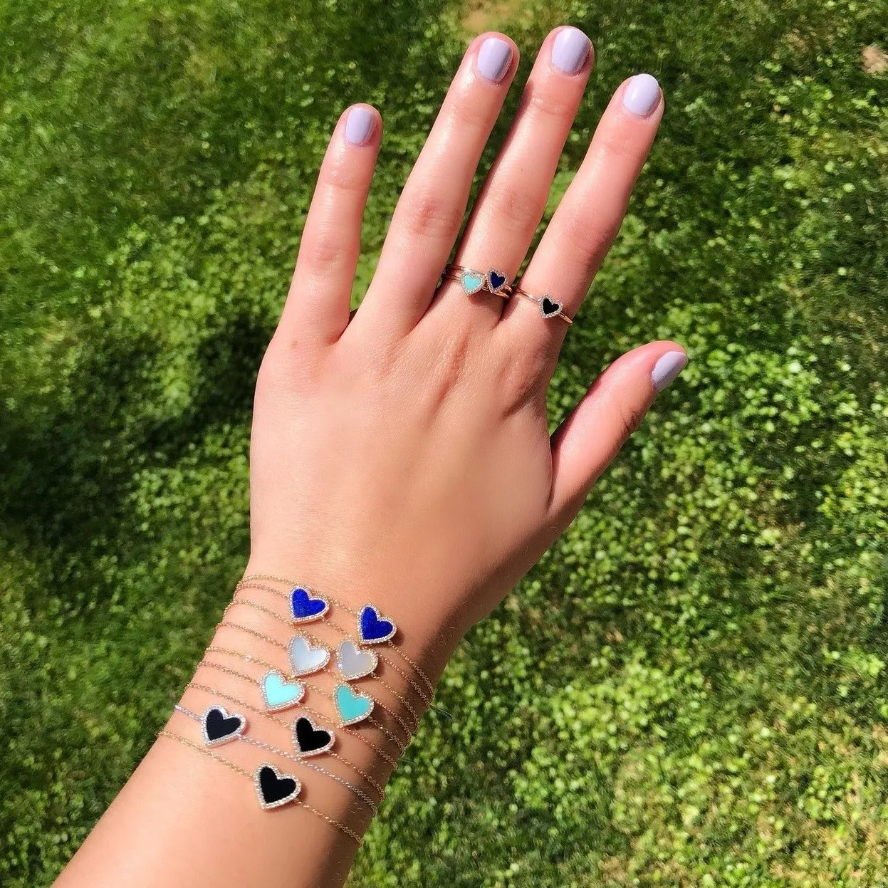 14K GOLD DIAMOND ONYX HAILEY BRACELET