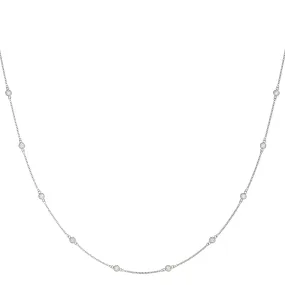 14K Gold Diamonds on a Chain Diamond Necklace