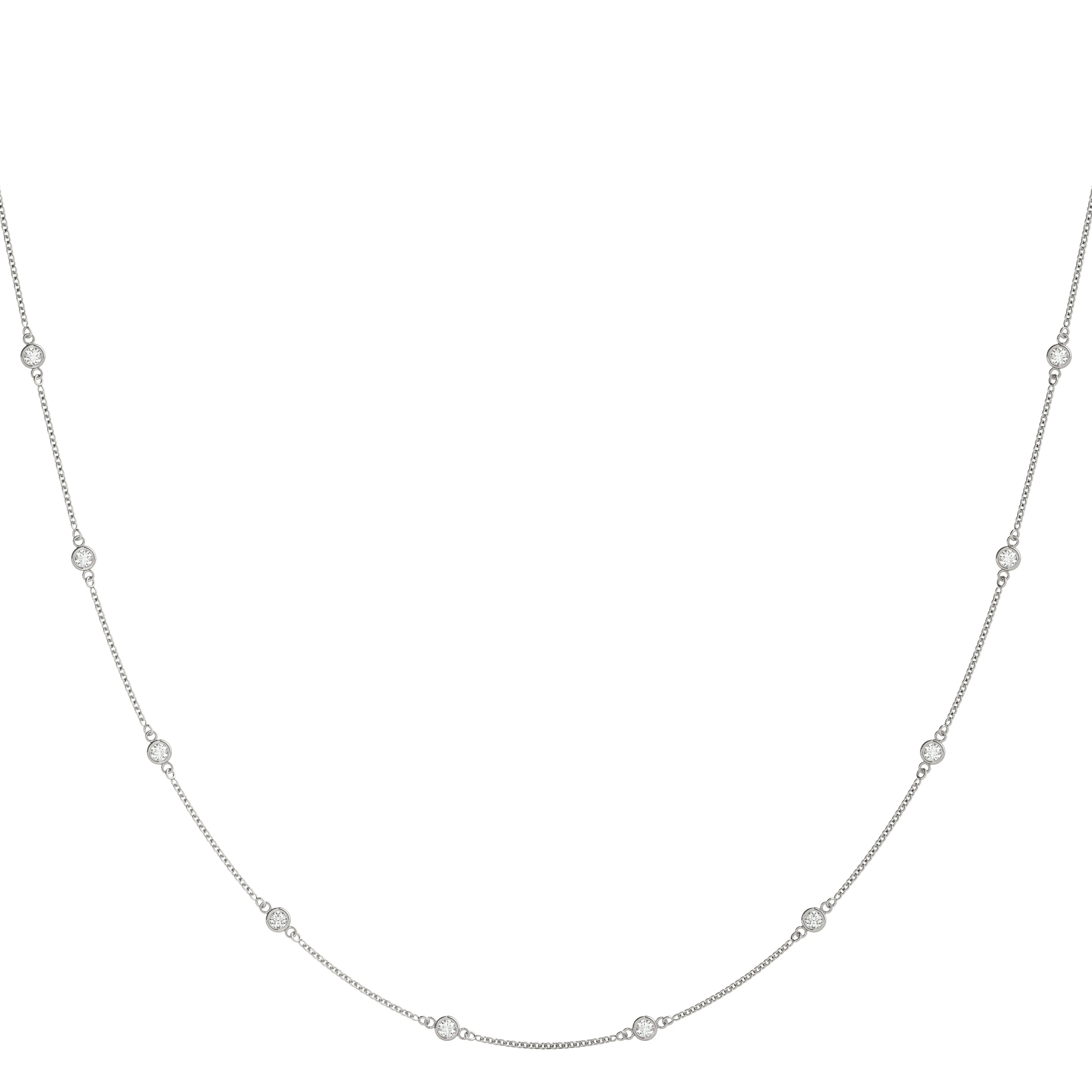 14K Gold Diamonds on a Chain Diamond Necklace