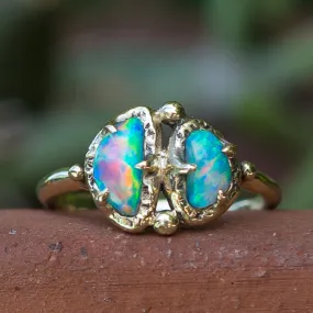 14k Gold Pipe Opal Ring- Sz 7