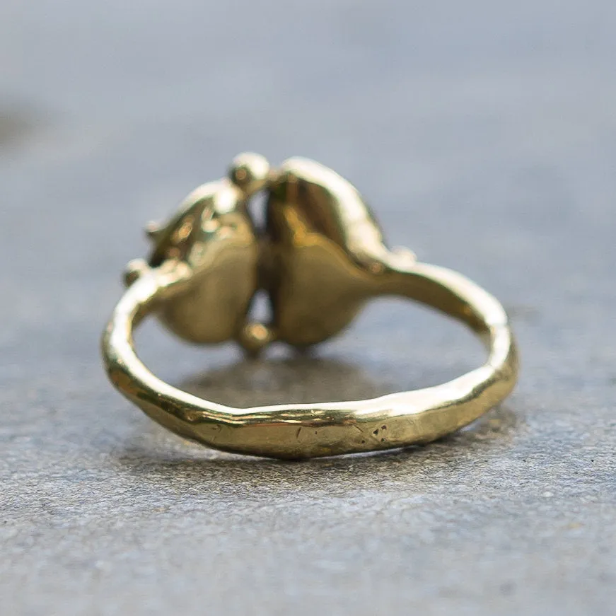14k Gold Pipe Opal Ring- Sz 7