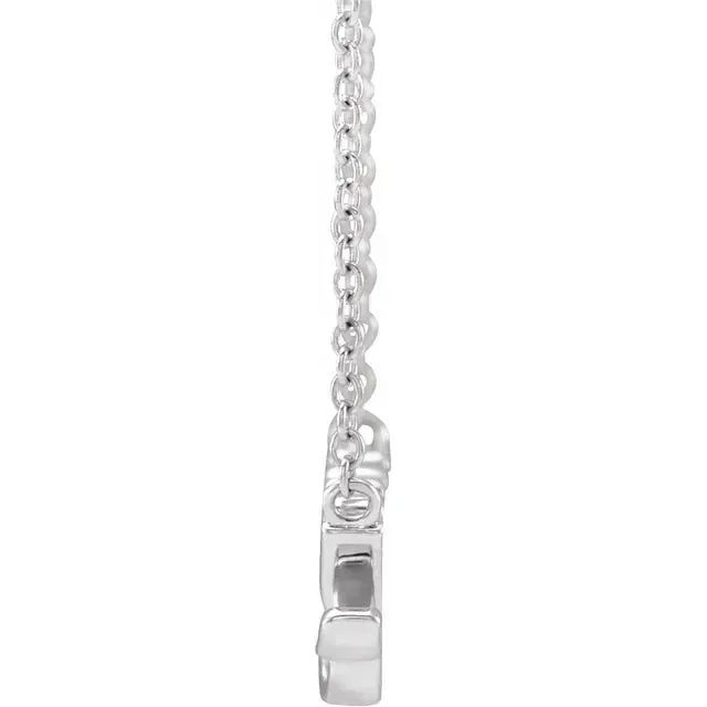 14K White Gold Nanny 18" Necklace