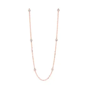 14Kt Rose Gold Diamond (1Ctw) Necklace
