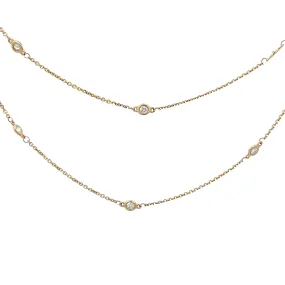 14KY Diamond By The Yard Necklace