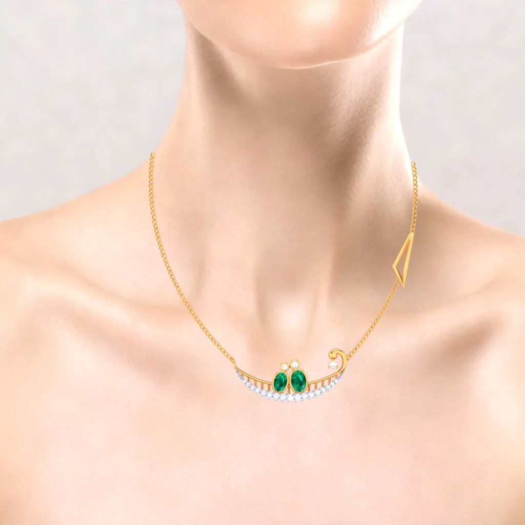 18k Diamond And Gold Necklace For Women From Diamond Collection