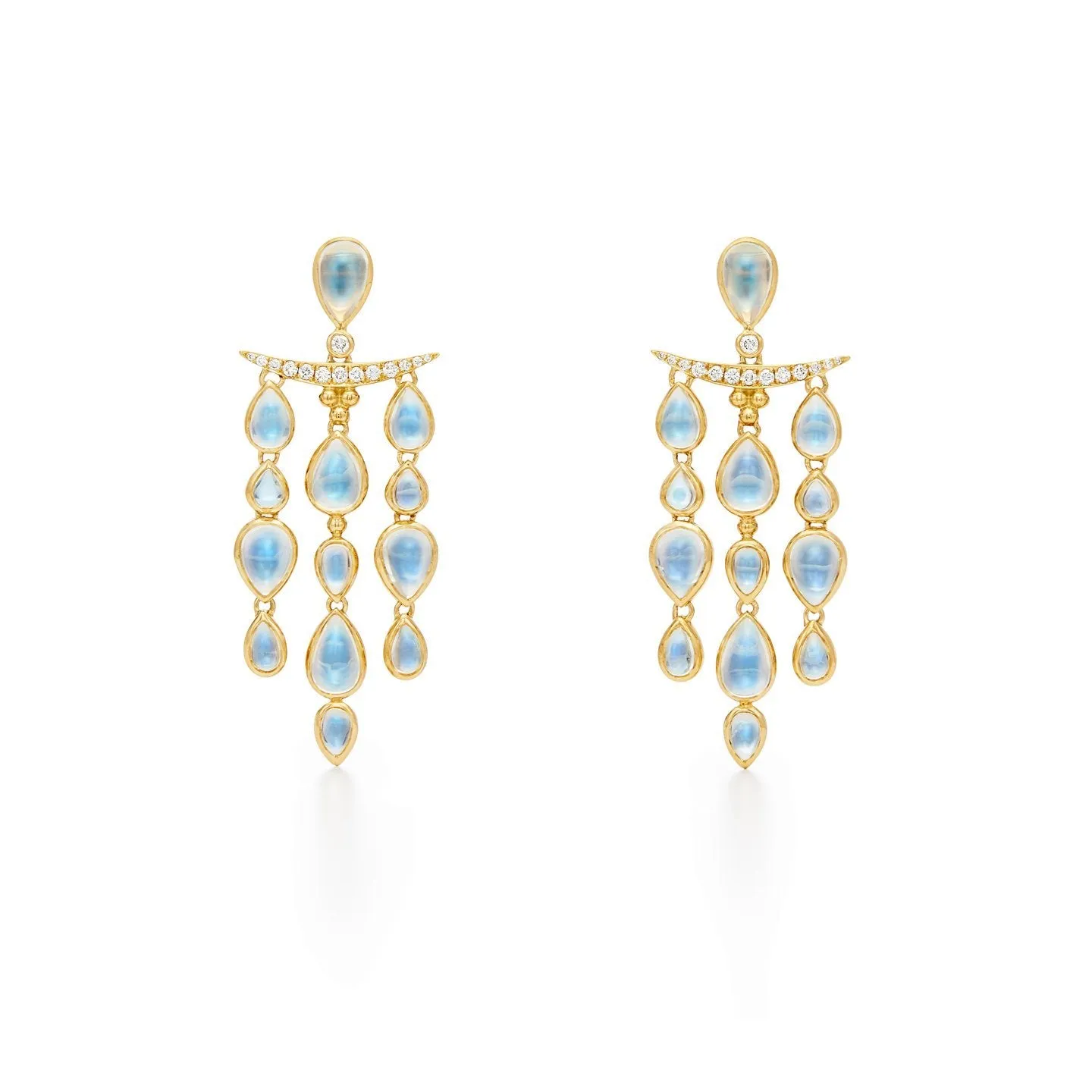 18K Seta Moon Fringe Earrings