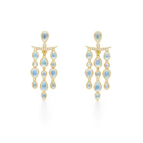 18K Seta Moon Fringe Earrings