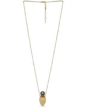 18k Yellow Gold Diamond White Bottle Necklace