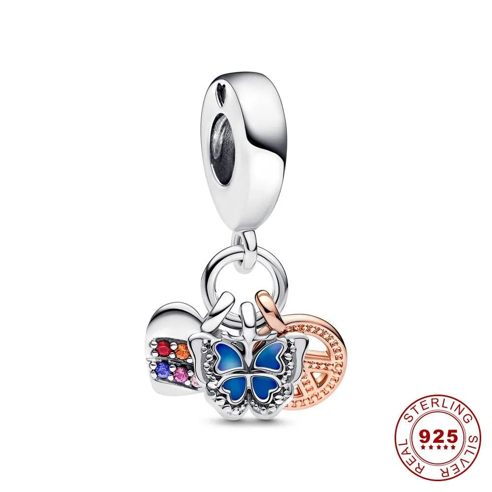 2023 New Summer 925 Sterling Silver Crab Jellyfish Charms