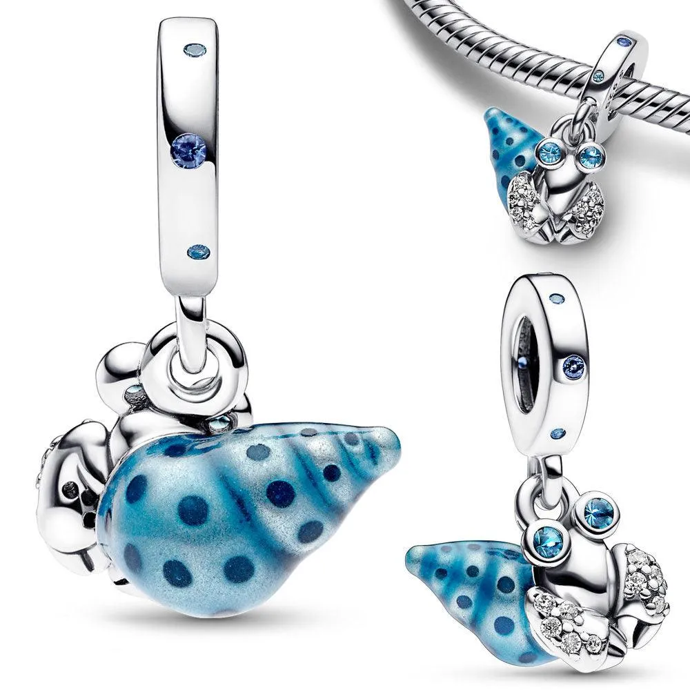 2023 New Summer 925 Sterling Silver Crab Jellyfish Charms