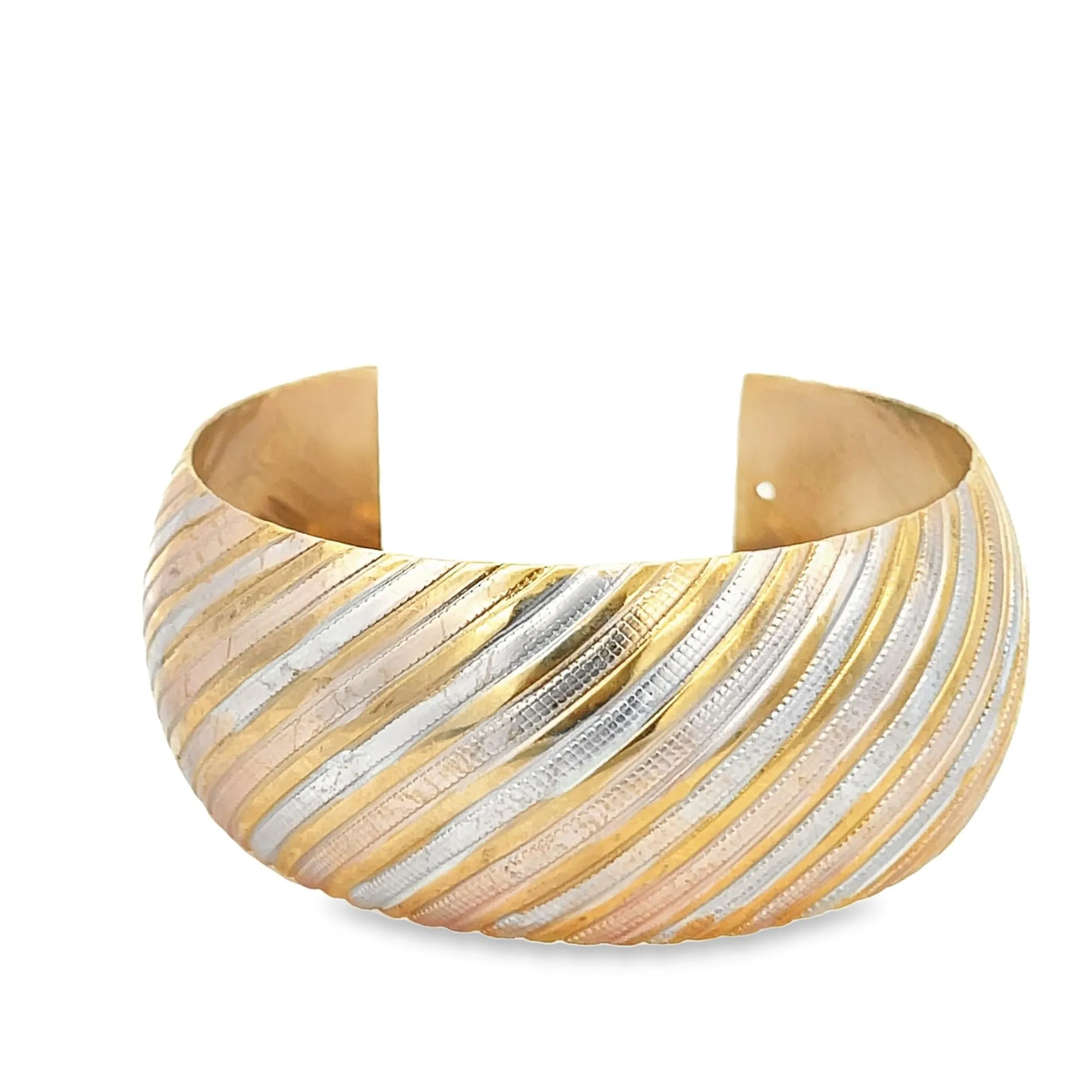 20mm 3 Toned Cuff Bangle