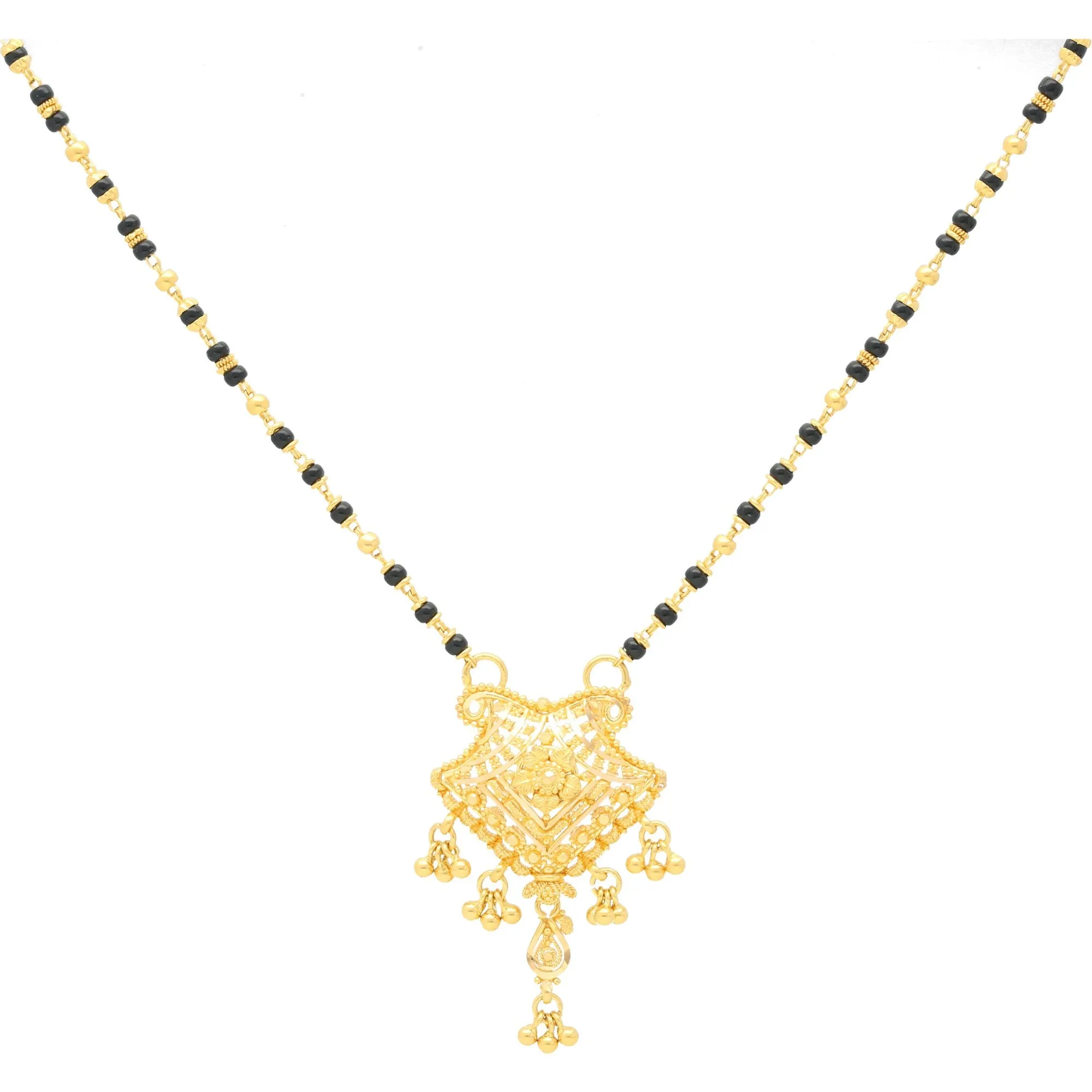 22K Gold Omala Mangalsutra Chain Necklace is simply and elegant.