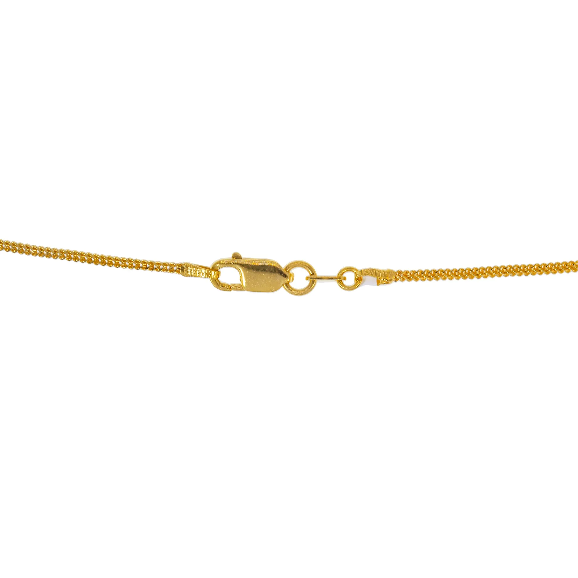 22K Yellow Gold Beaded Chain Necklace (7gm)