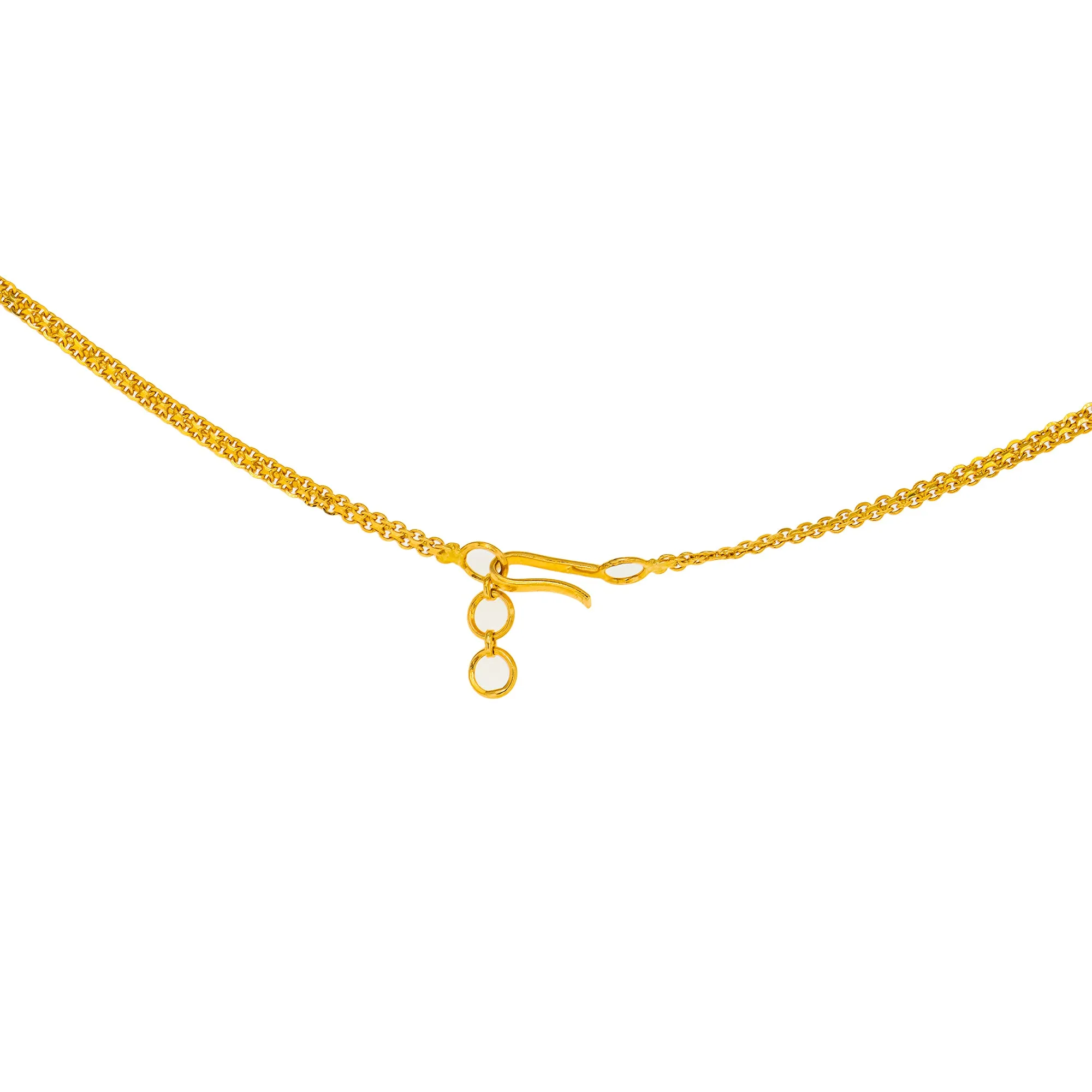 22K Yellow Gold Bridal Necklace & Jhumki Earring Set (44.3 grams)