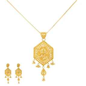 22K Yellow Gold Necklace Set (22.5gm)