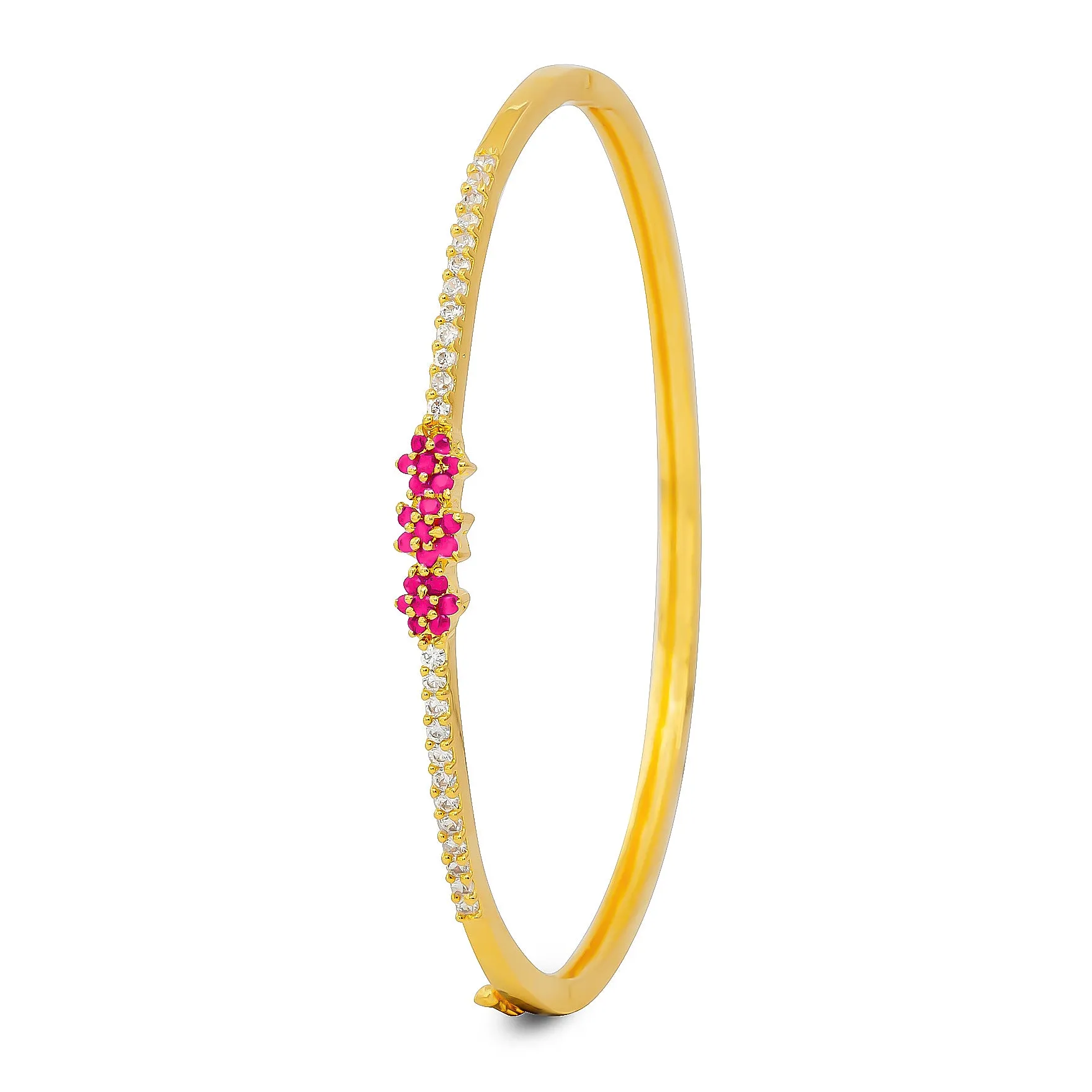 24ct Heavy Gold Plated Stone Bangle PSBRB55WR-081
