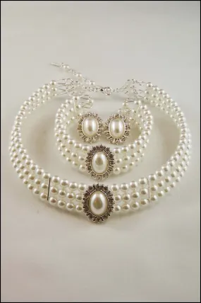 3-Piece Pearl Choker Set