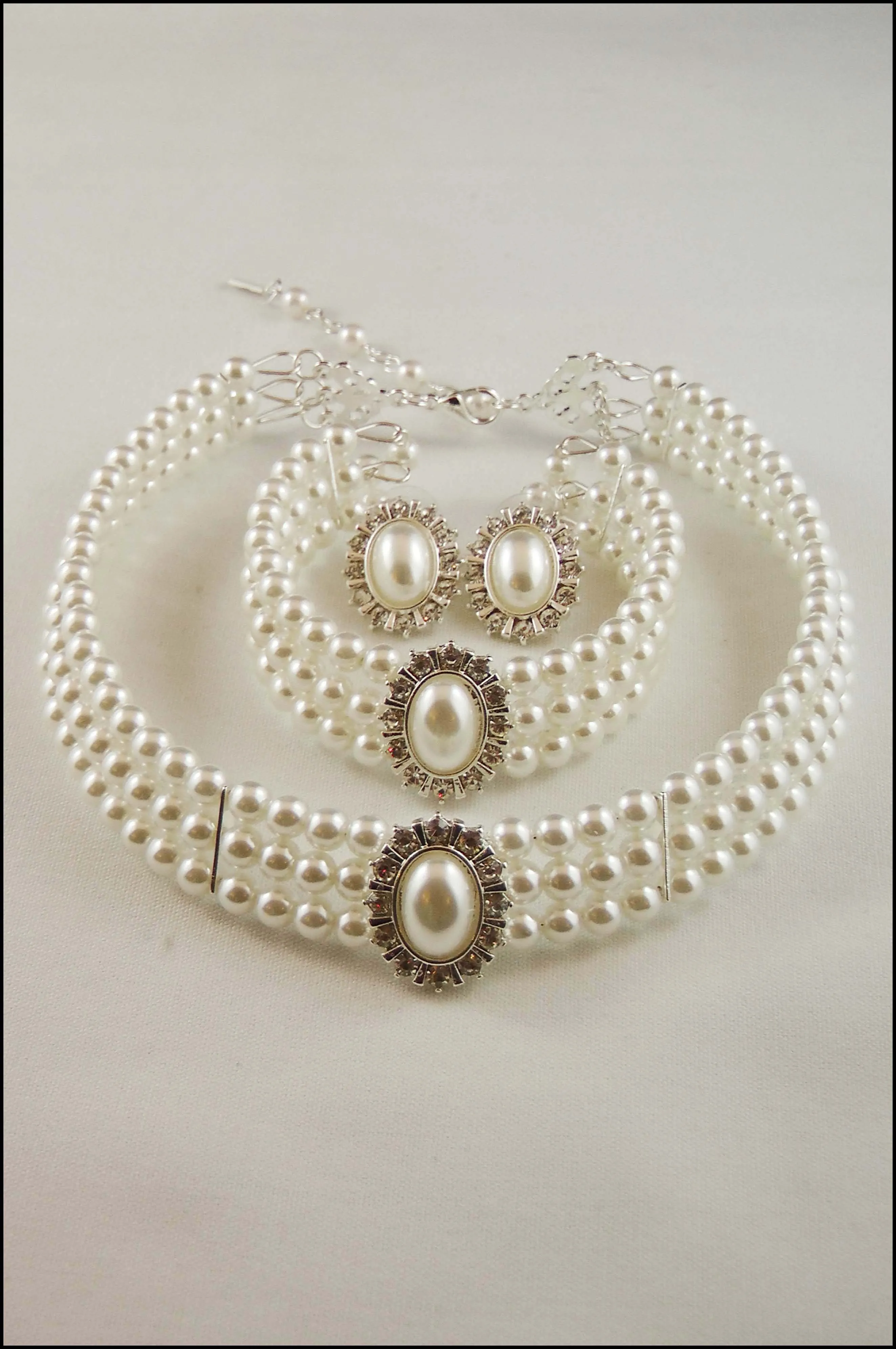 3-Piece Pearl Choker Set