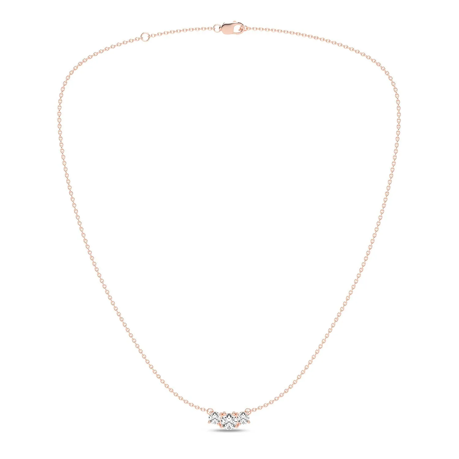 3-Stone Diamond Necklace
