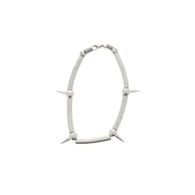 4 Silver Spike Ball Bar Bracelet