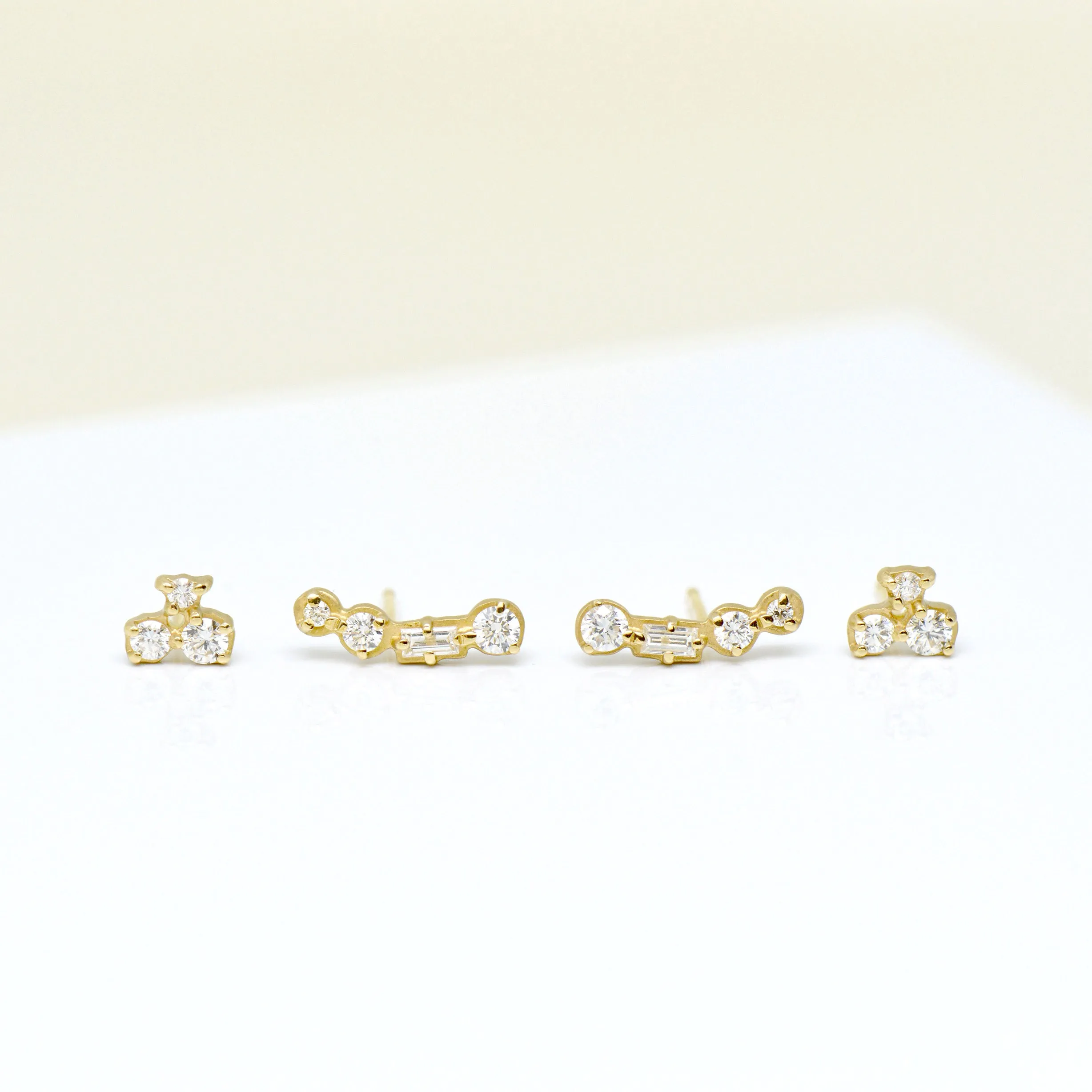 4 Stone Round and Baguette Diamond Climbers