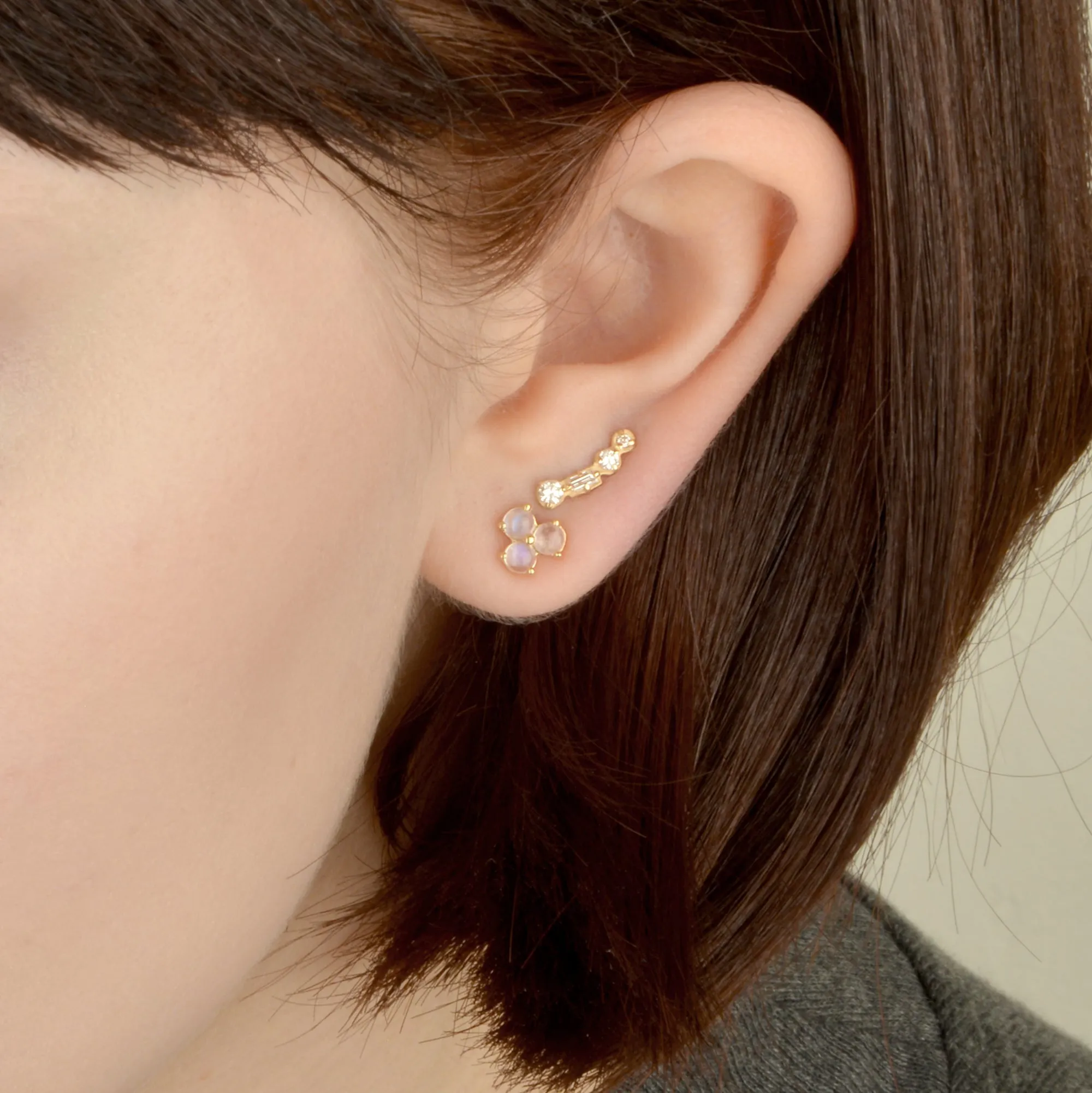 4 Stone Round and Baguette Diamond Climbers