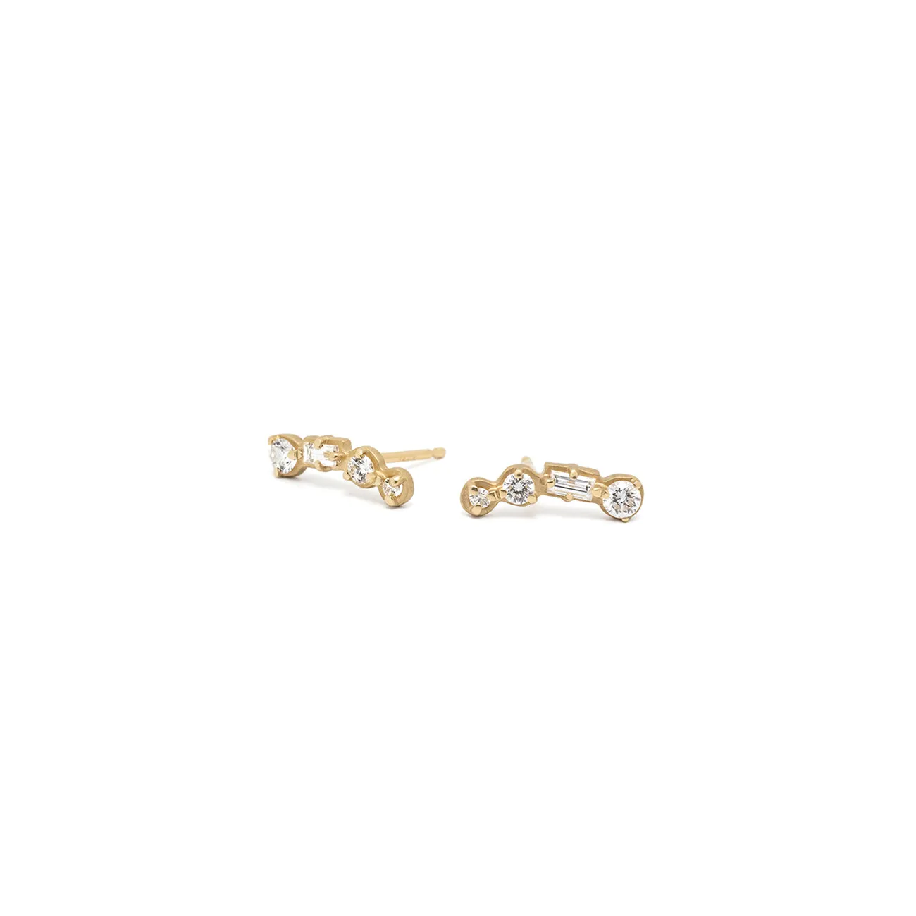 4 Stone Round and Baguette Diamond Climbers