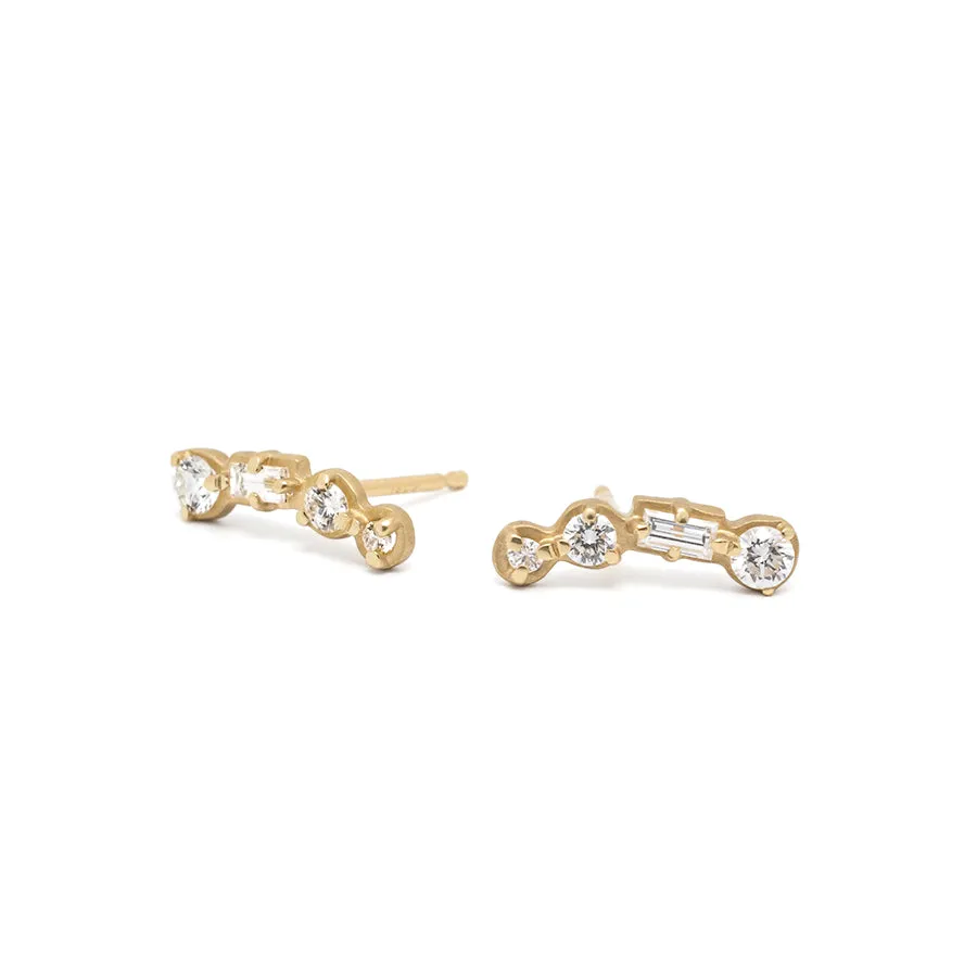 4 Stone Round and Baguette Diamond Climbers