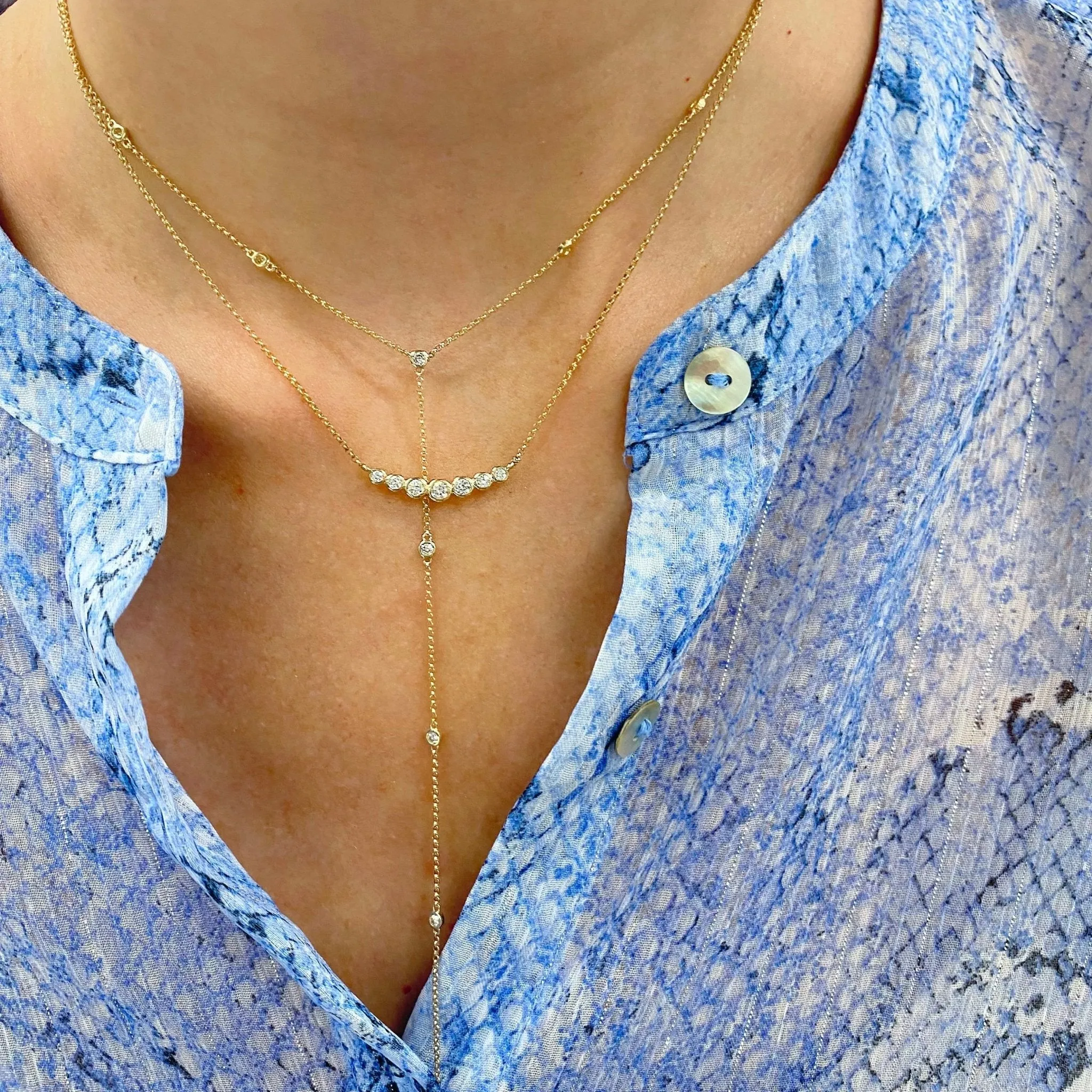 7 Diamond Bubble Necklace