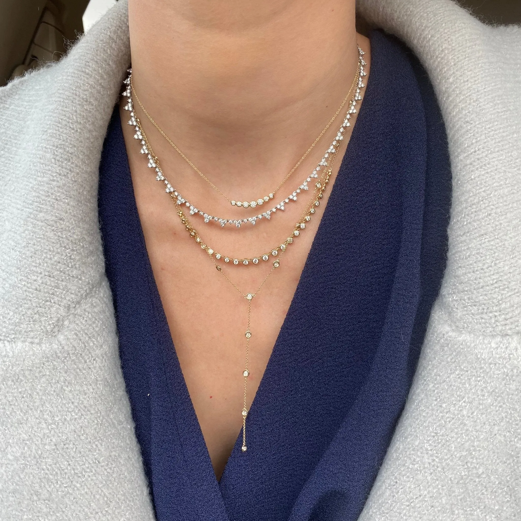 7 Diamond Bubble Necklace