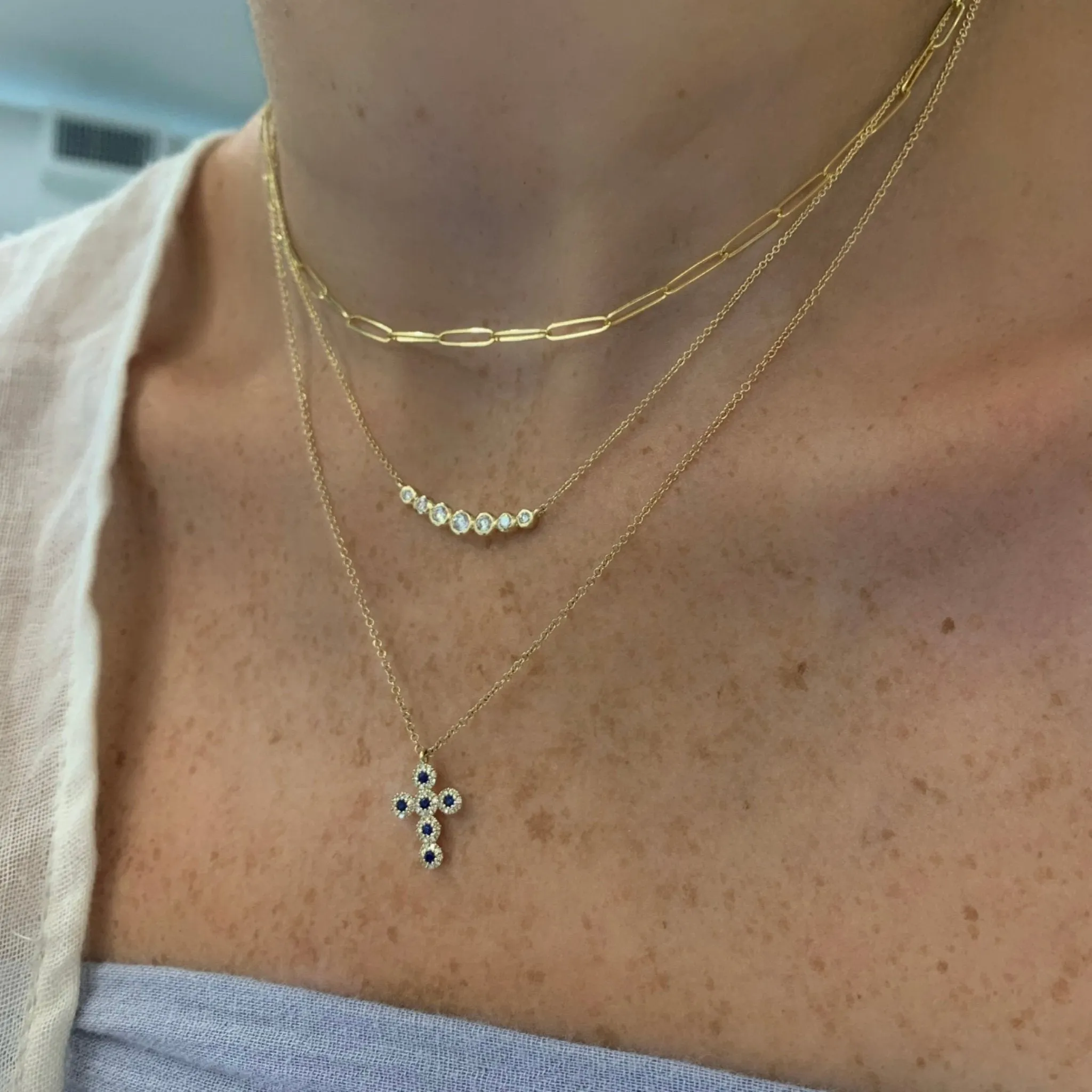 7 Diamond Bubble Necklace