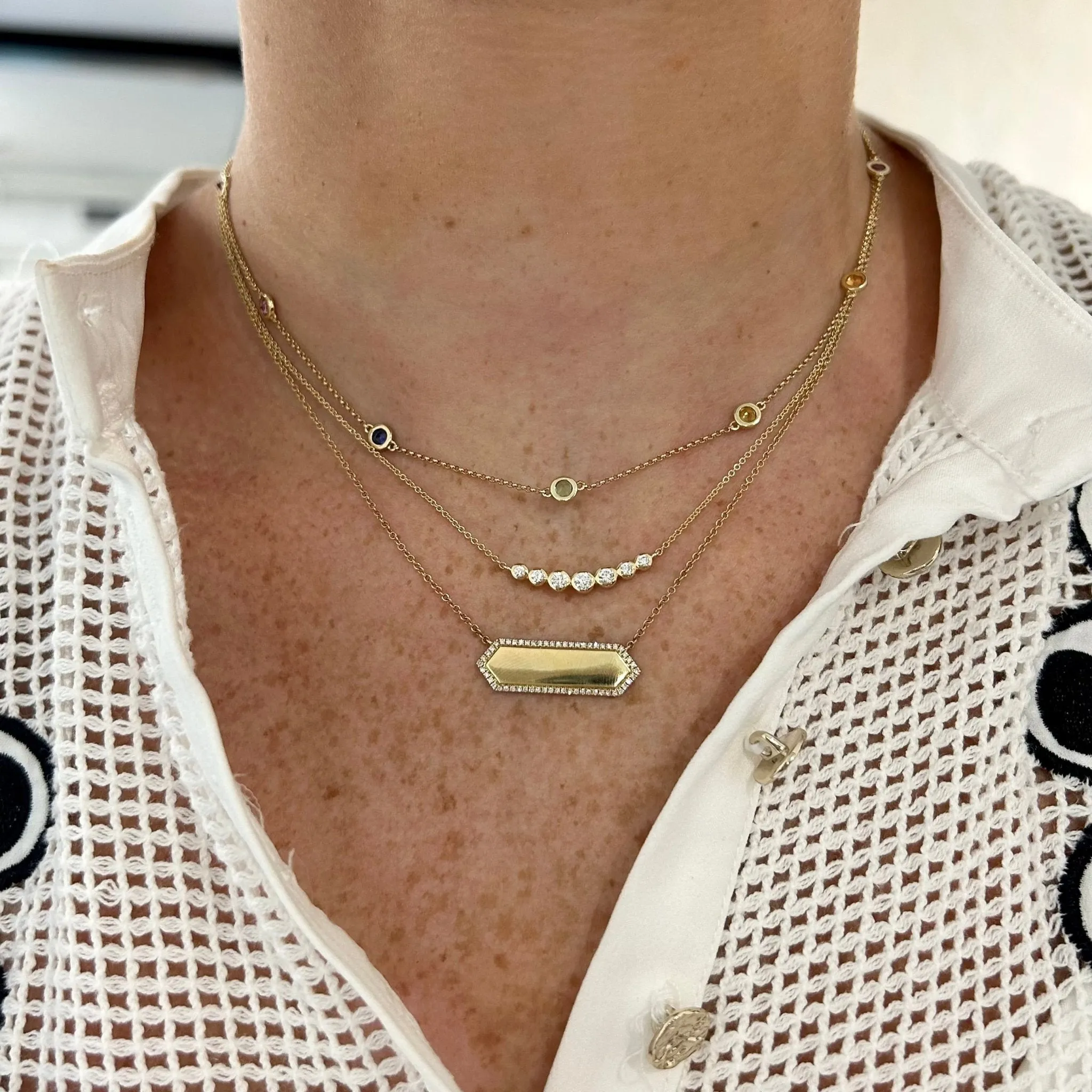 7 Diamond Bubble Necklace