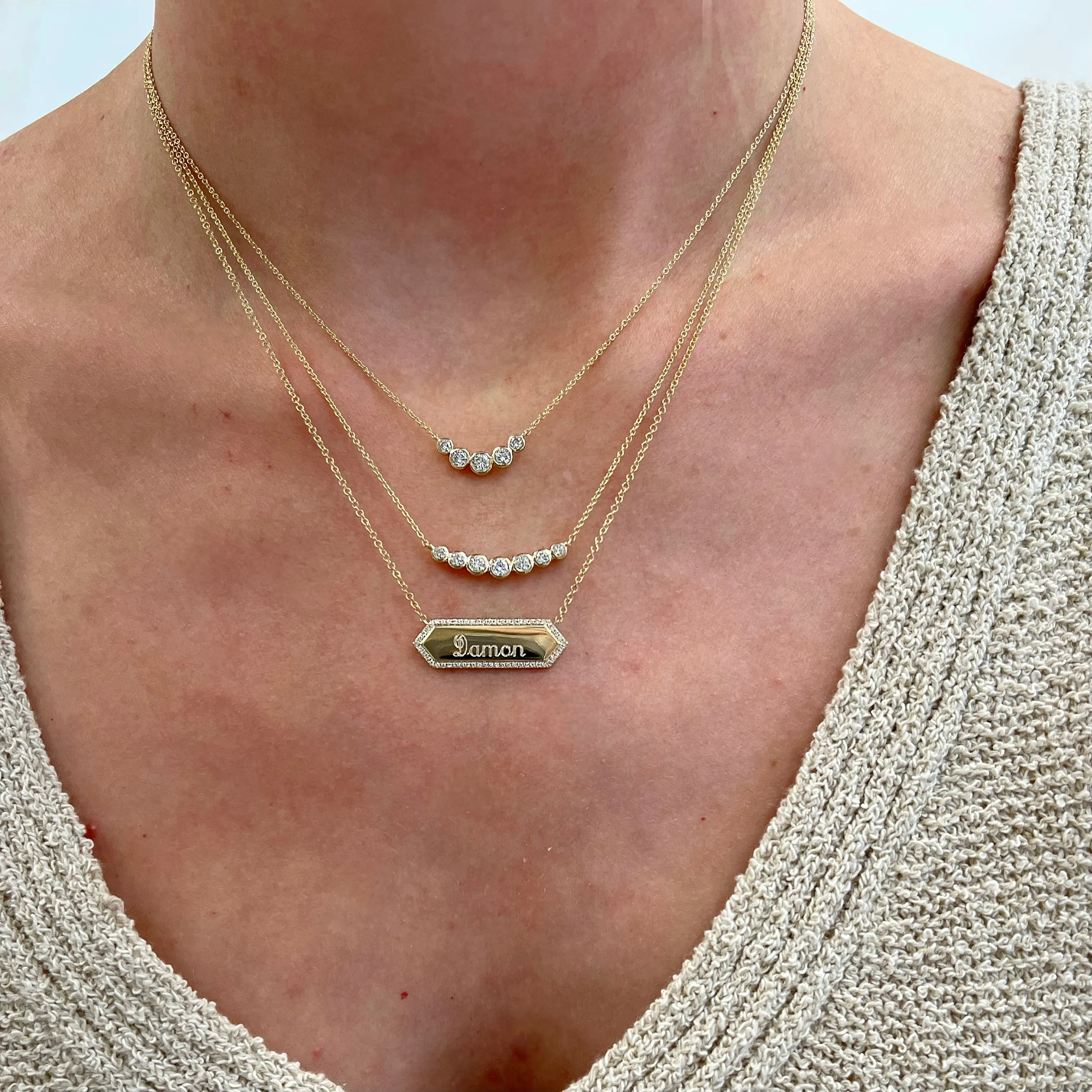 7 Diamond Bubble Necklace
