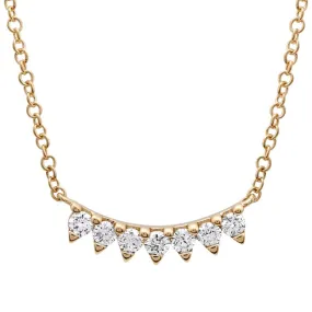 7 Stone Diamond Bar Necklace