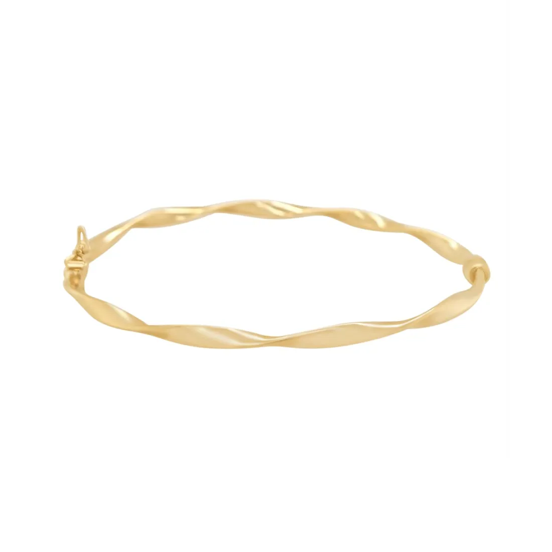 9ct Yellow Gold Twisted Oval Bangle