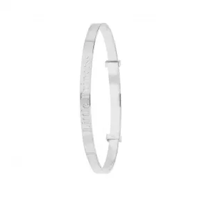 Acotis Silver Bangle with Round Dia Cut Design G4361