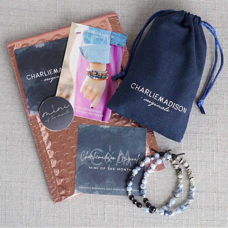 Agate & Black Onyx Mini Bracelet (Grounded) | February 2024 Mini of the Month