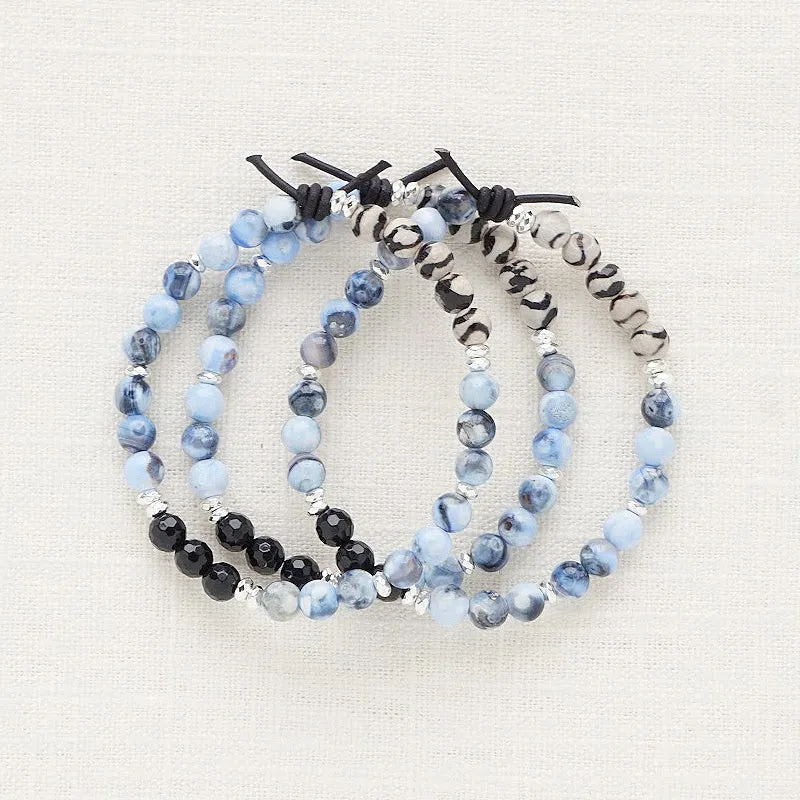 Agate & Black Onyx Mini Bracelet (Grounded) | February 2024 Mini of the Month