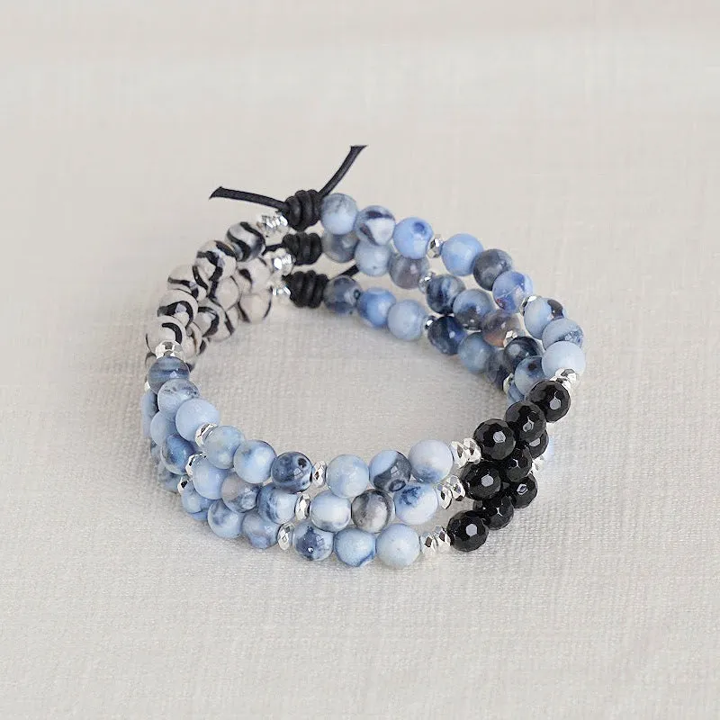 Agate & Black Onyx Mini Bracelet (Grounded) | February 2024 Mini of the Month