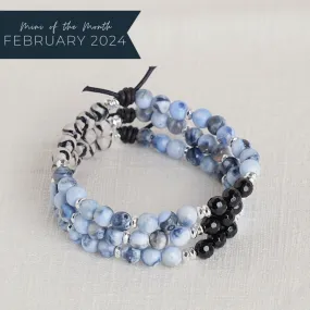 Agate & Black Onyx Mini Bracelet (Grounded) | February 2024 Mini of the Month