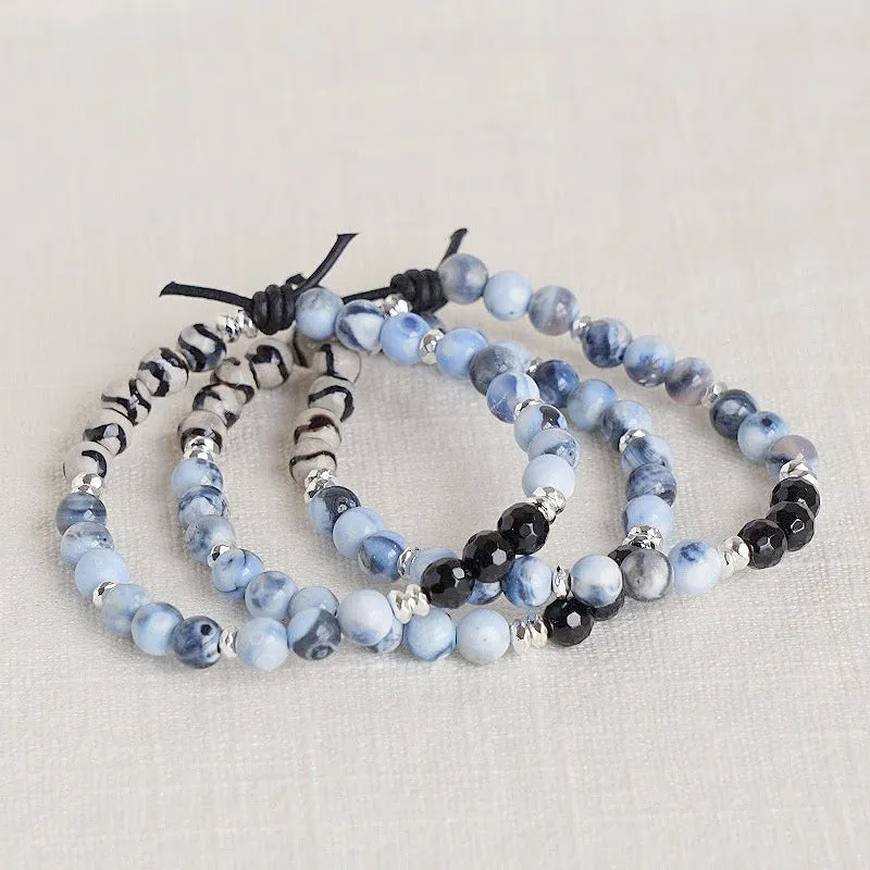 Agate & Black Onyx Mini Bracelet (Grounded) | February 2024 Mini of the Month