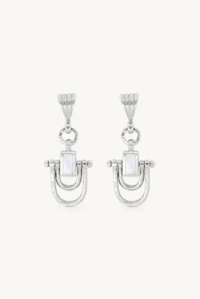 Allegra Moonstone Silver Earrings