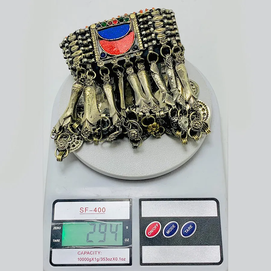 Antique Choker Necklace With Fish Motifs and Coins