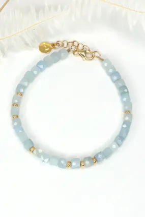 Aquamarine Cube Bracelet